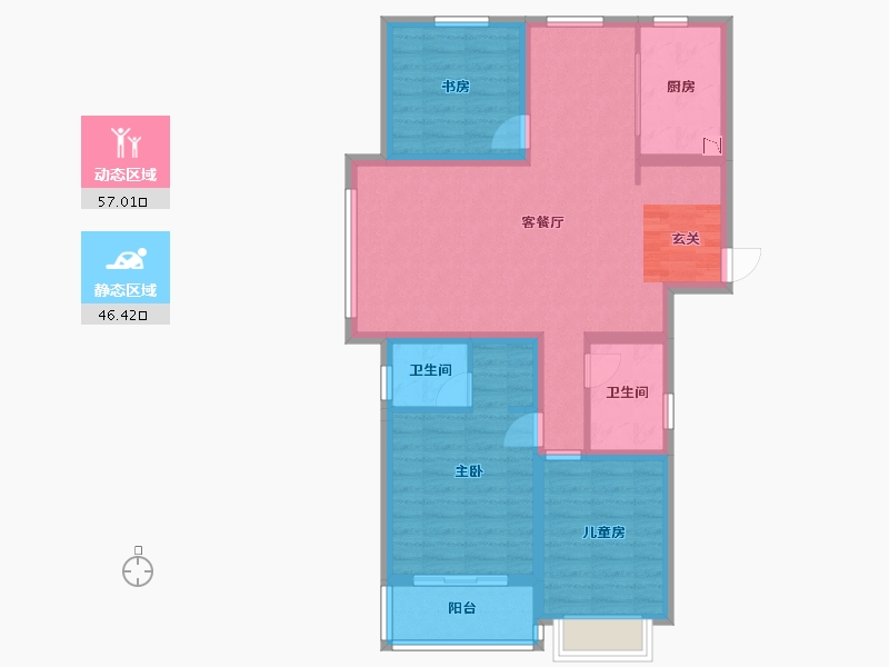 山东省-潍坊市-图蘭朵-92.13-户型库-动静分区