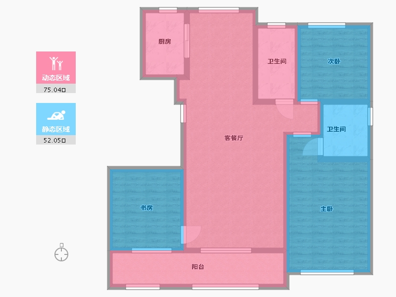 山东省-潍坊市-华夏天元-113.60-户型库-动静分区