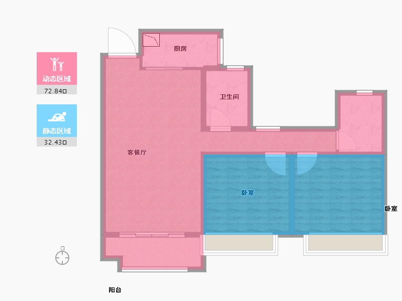 安徽省-合肥市-祥和公馆-94.00-户型库-动静分区