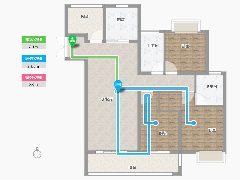 山东省-菏泽市-定陶维也纳国际城-119.01-户型库-动静线