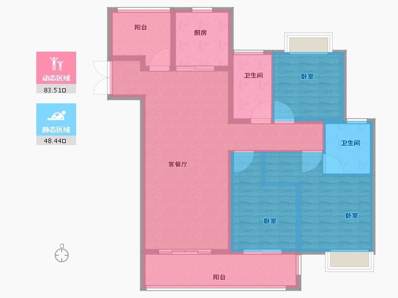 山东省-菏泽市-定陶维也纳国际城-119.01-户型库-动静分区