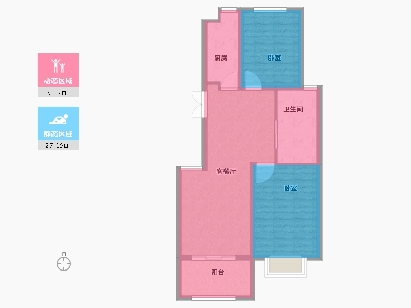 河南省-新乡市-颐养乐福颐和府-72.00-户型库-动静分区