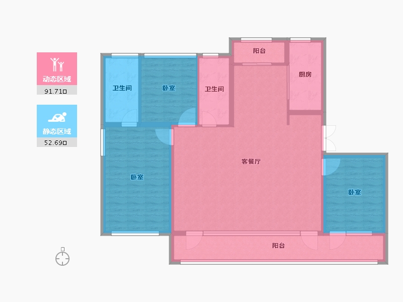 山东省-济南市-融创东山府-131.00-户型库-动静分区