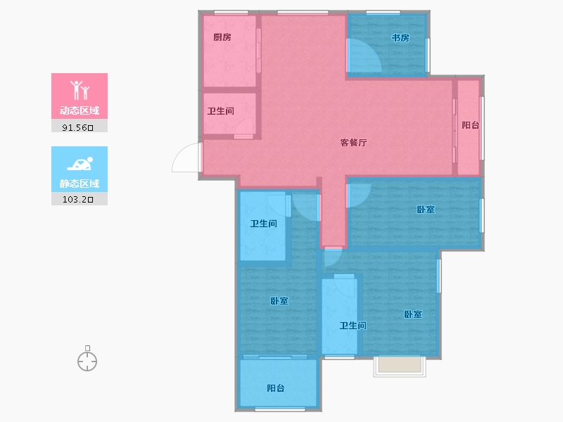 山东省-菏泽市-菏泽佳和广场-176.00-户型库-动静分区