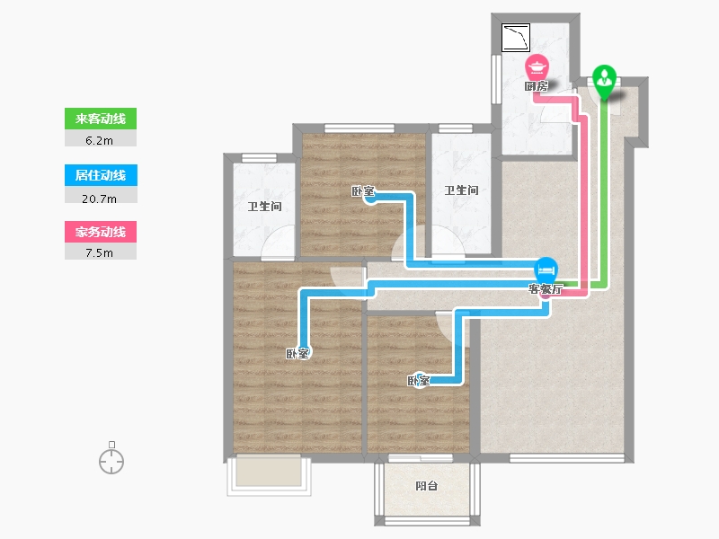 福建省-莆田市-中骏·柏景湾-89.00-户型库-动静线