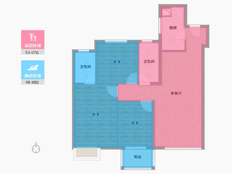 福建省-莆田市-中骏·柏景湾-89.00-户型库-动静分区