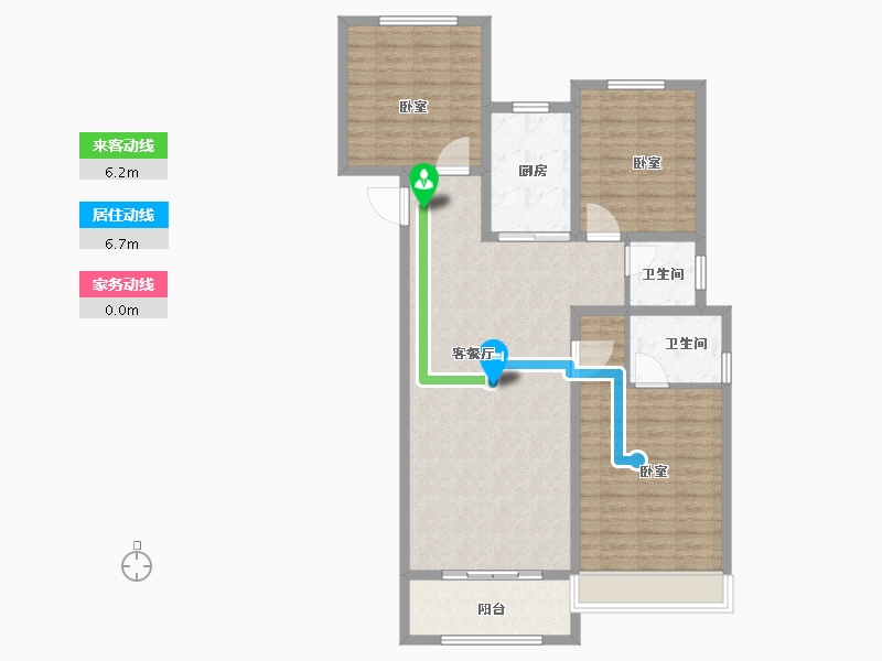 山东省-菏泽市-洪盛锦绣城-107.00-户型库-动静线