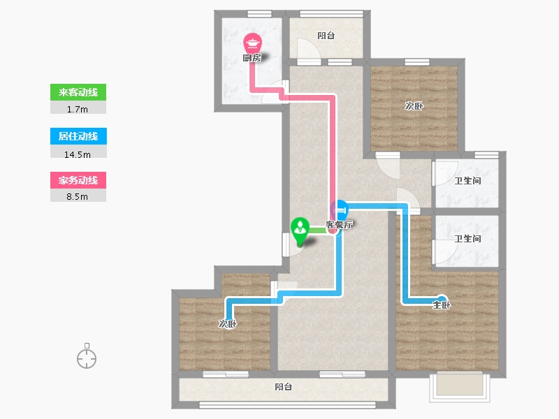 山东省-青岛市-中高名人书苑-94.00-户型库-动静线