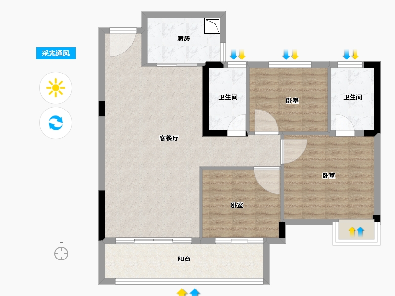 福建省-龙岩市-江南名府-94.03-户型库-采光通风