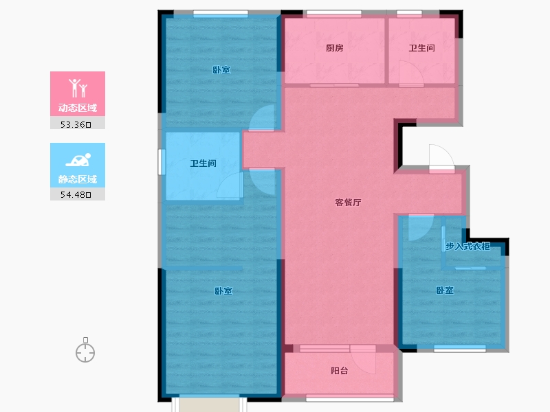 山东省-烟台市-中节能朗庭-96.19-户型库-动静分区