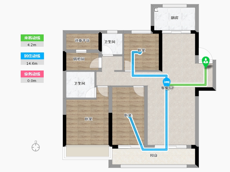 安徽省-合肥市-力高澜湖前城-91.01-户型库-动静线