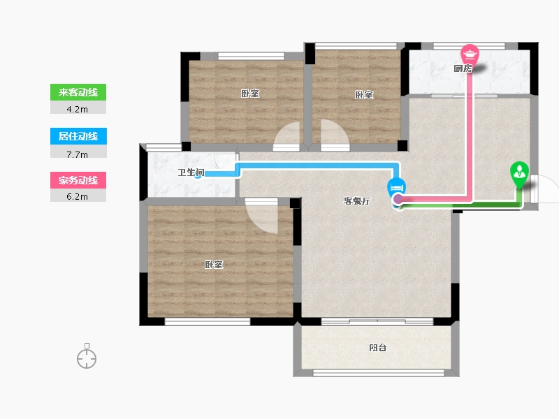 山东省-菏泽市-嘉利学府-90.00-户型库-动静线