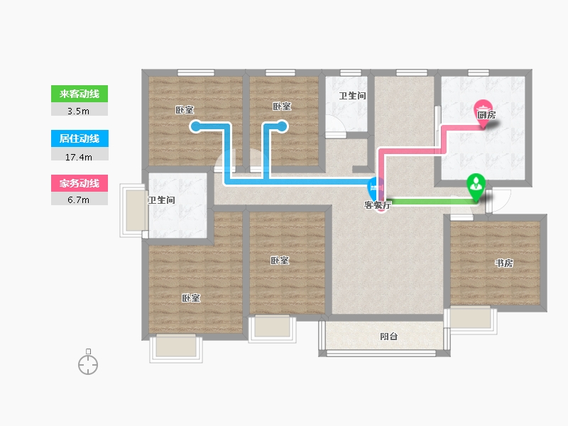 河南省-新乡市-万嘉尚都国际-123.55-户型库-动静线