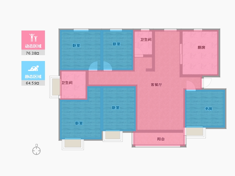 河南省-新乡市-万嘉尚都国际-123.55-户型库-动静分区