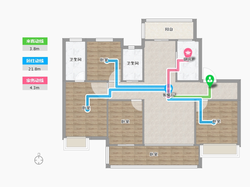 河南省-安阳市-中茂玖悦府-111.48-户型库-动静线