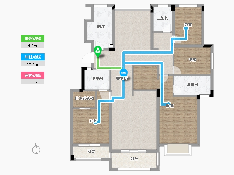 浙江省-绍兴市-杭钢万科紫晶首府-131.00-户型库-动静线