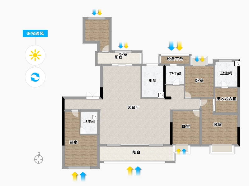 福建省-莆田市-融创兰溪壹号-171.00-户型库-采光通风