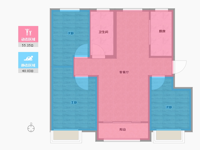 山东省-济南市-名流广场-86.01-户型库-动静分区