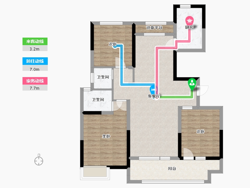 山东省-潍坊市-天泰紫金府-97.96-户型库-动静线