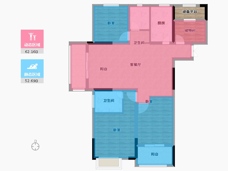 浙江省-绍兴市-光明海樾传奇-105.30-户型库-动静分区