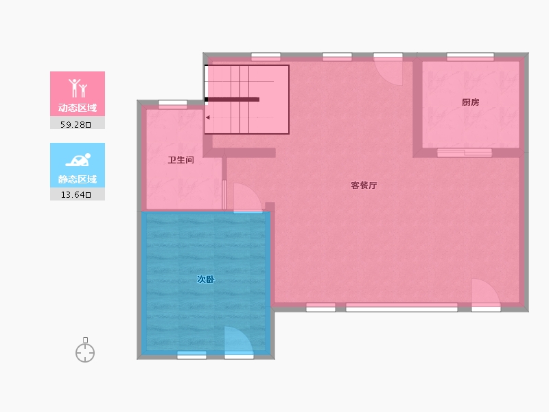 山东省-潍坊市-绿城田园牧歌-66.67-户型库-动静分区