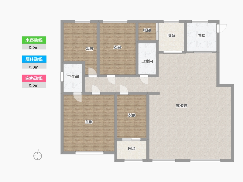 山东省-潍坊市-玉兰里-173.60-户型库-动静线