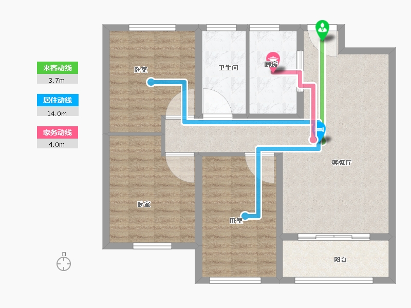 山东省-菏泽市-城建翰林华庭-85.00-户型库-动静线