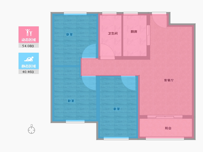 山东省-菏泽市-城建翰林华庭-85.00-户型库-动静分区