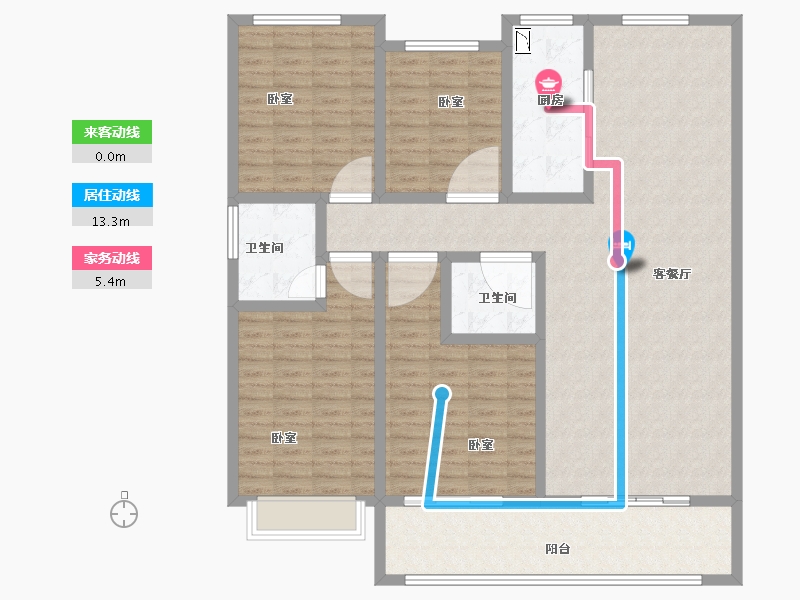 山东省-菏泽市-菏泽佳和广场-148.00-户型库-动静线