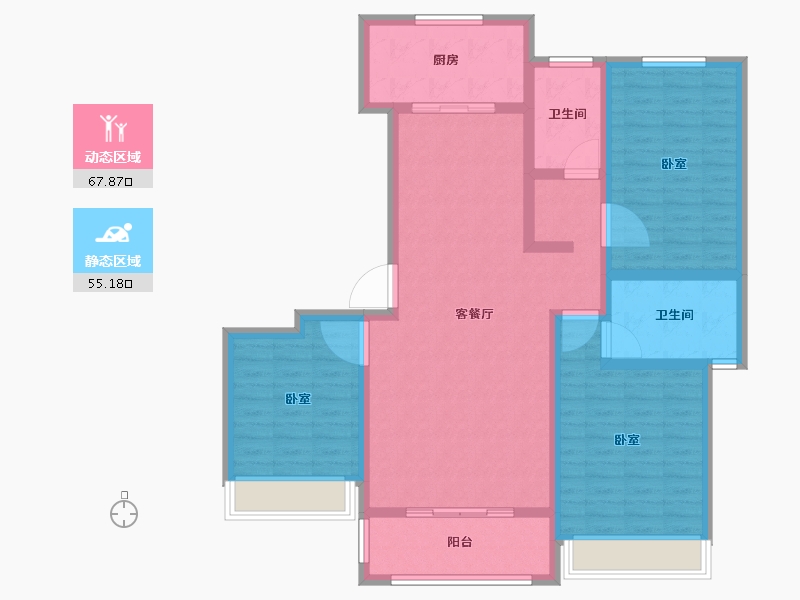 河南省-安阳市-天悦华府-110.10-户型库-动静分区