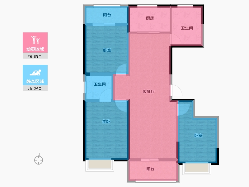 河南省-安阳市-多伦公园里-111.94-户型库-动静分区