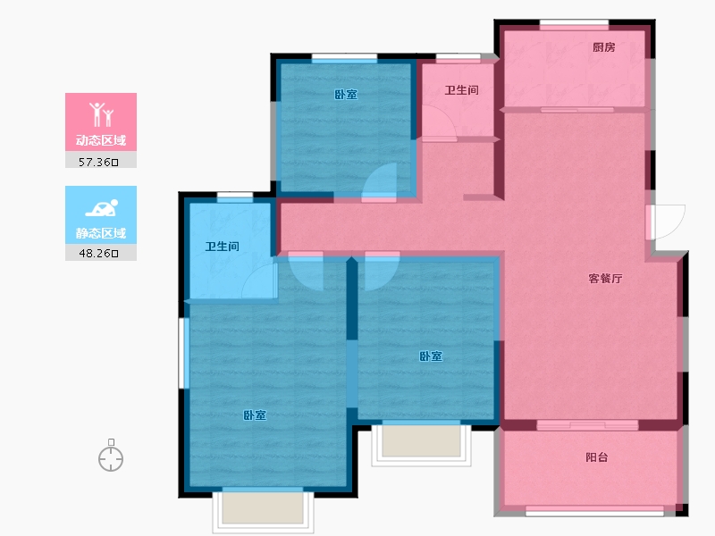 河南省-安阳市-润安枫林台-94.00-户型库-动静分区