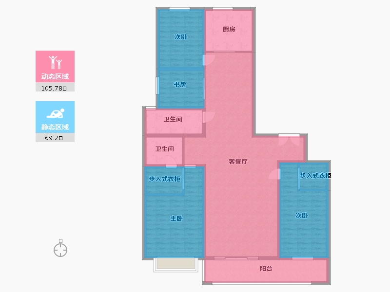 山东省-潍坊市-梧桐小院-158.58-户型库-动静分区