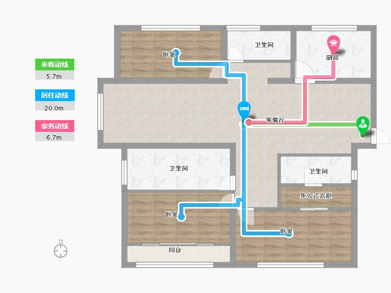 山东省-菏泽市-天华新天地-102.00-户型库-动静线