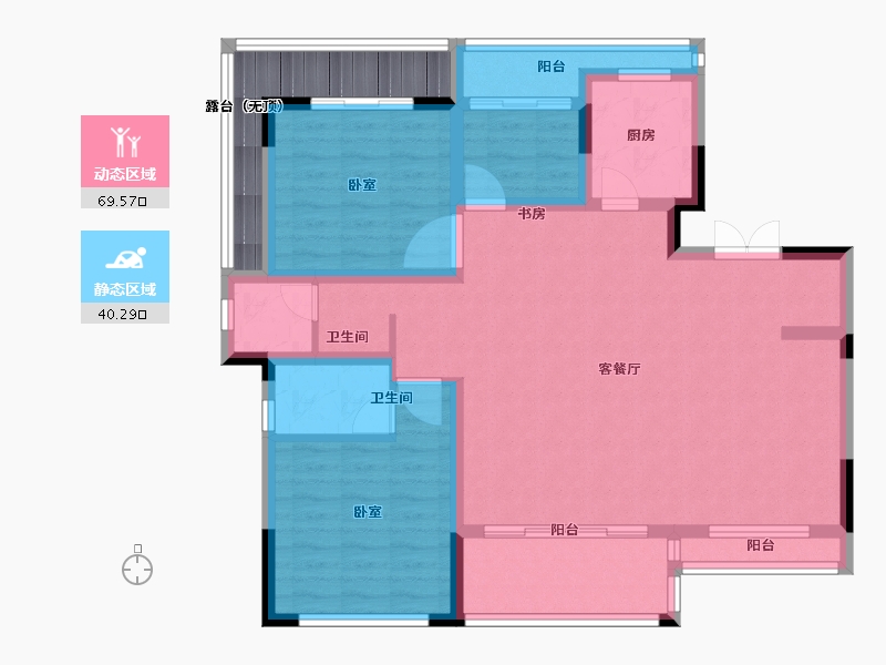 河南省-郑州市-东润银基望京-104.00-户型库-动静分区