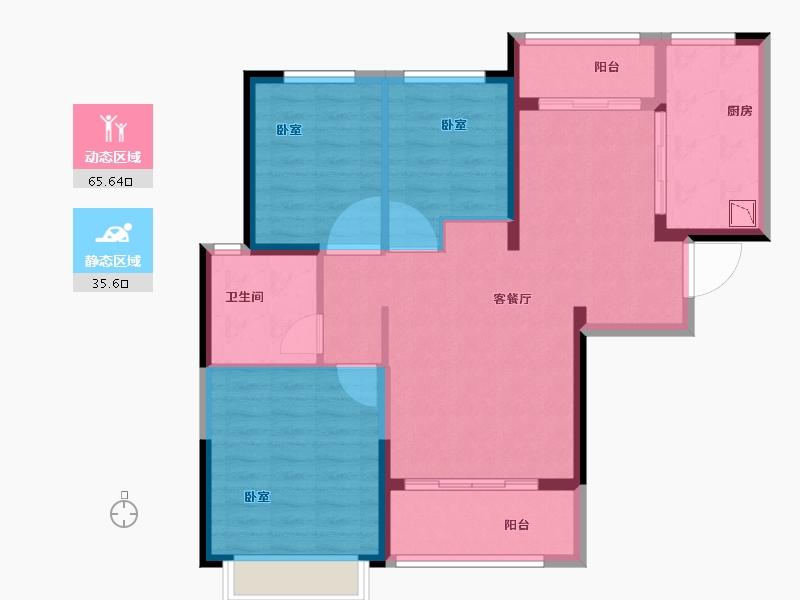 河南省-郑州市-恒大城-91.10-户型库-动静分区