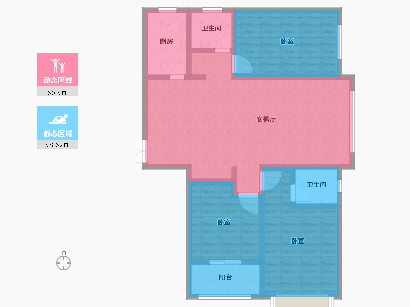 河南省-安阳市-丽景天成学府-106.42-户型库-动静分区