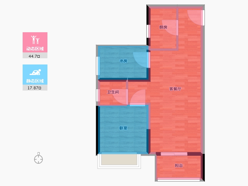 河南省-郑州市-保利金茂时光悦-56.00-户型库-动静分区