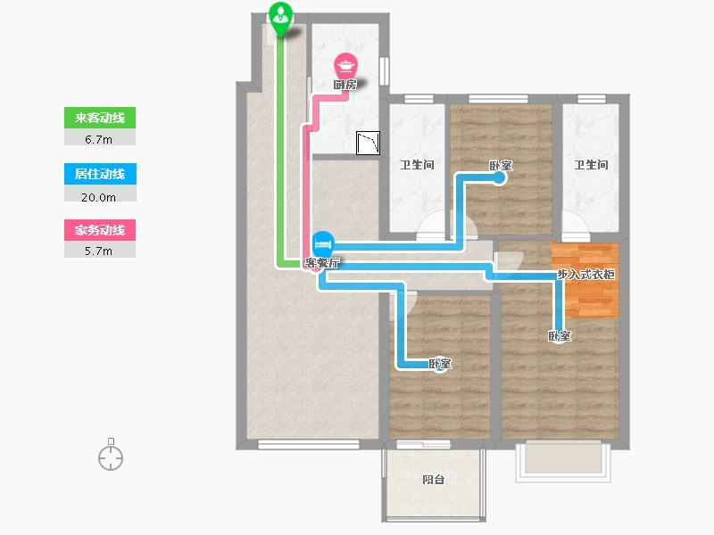 福建省-莆田市-中骏·柏景湾-86.00-户型库-动静线