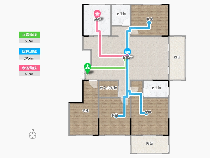 山东省-烟台市-香橙珑樾-129.99-户型库-动静线