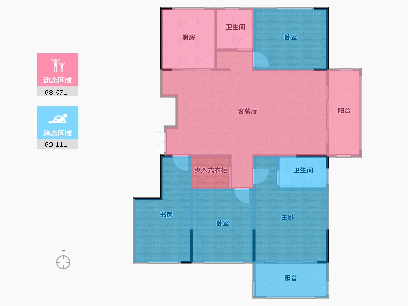 山东省-烟台市-香橙珑樾-129.99-户型库-动静分区