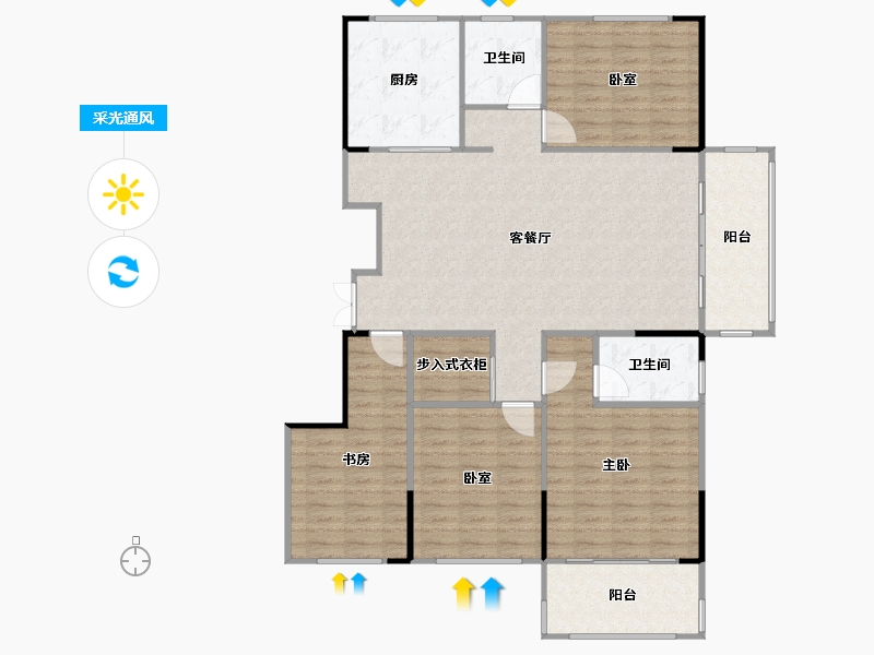 山东省-烟台市-香橙珑樾-129.99-户型库-采光通风