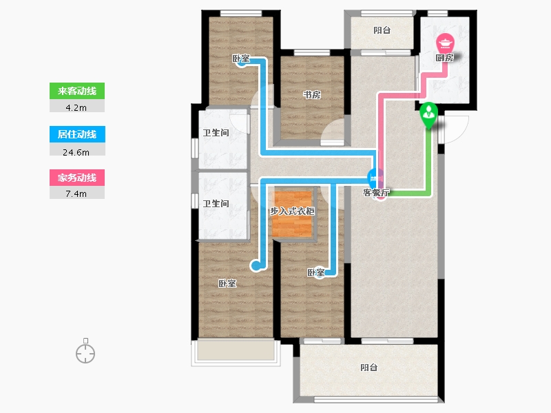 河南省-郑州市-康桥九溪天悦-114.00-户型库-动静线