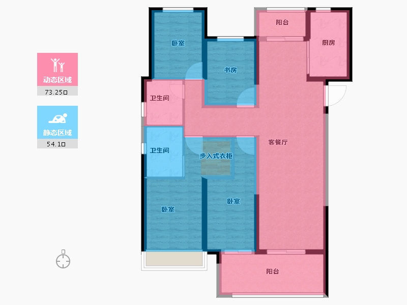 河南省-郑州市-康桥九溪天悦-114.00-户型库-动静分区