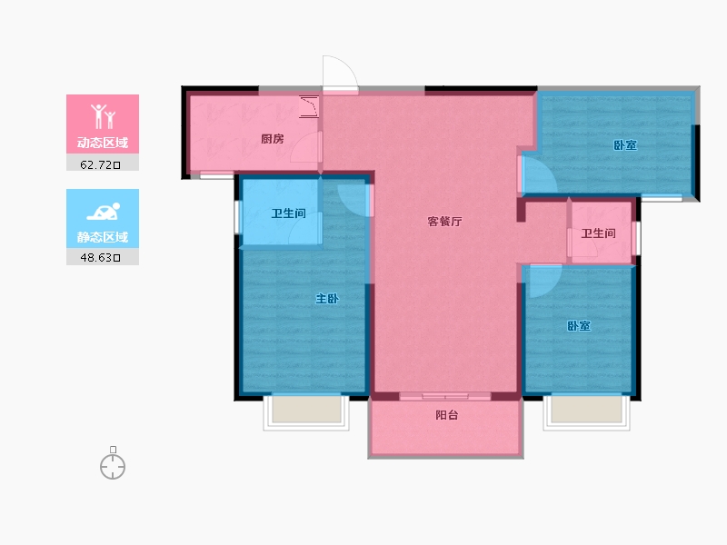 河南省-洛阳市-科弘国风龙樾-100.22-户型库-动静分区