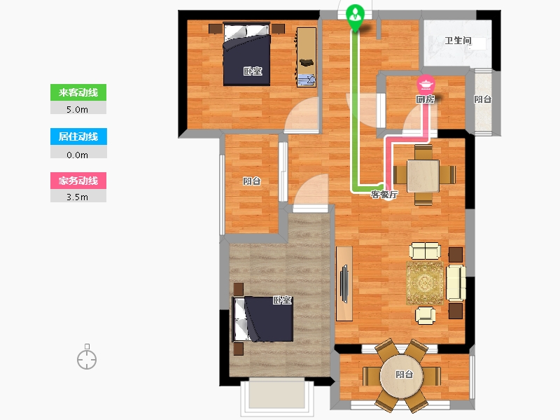 福建省-漳州市-中扬国际城-67.39-户型库-动静线