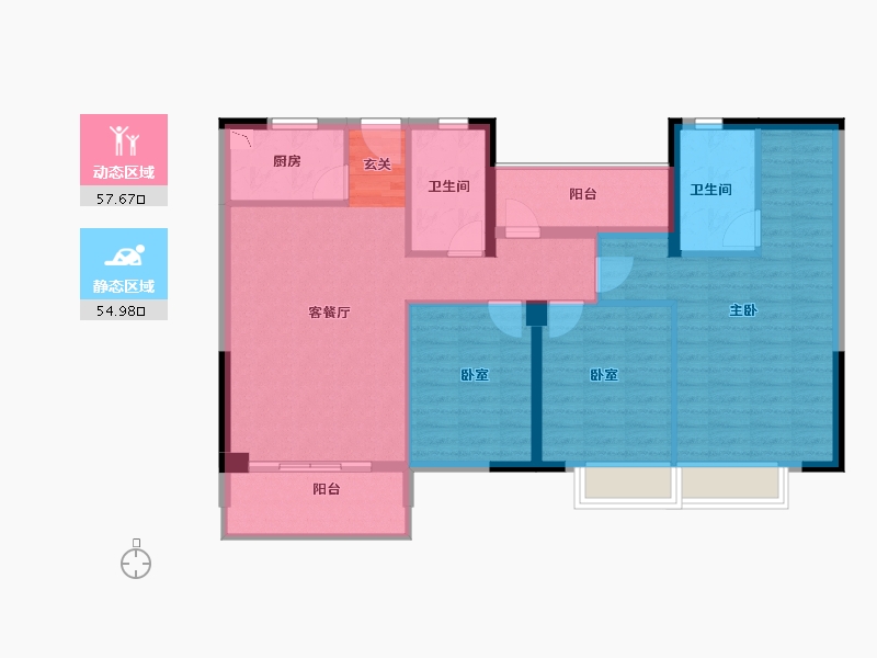 福建省-漳州市-大唐名门印象-101.58-户型库-动静分区