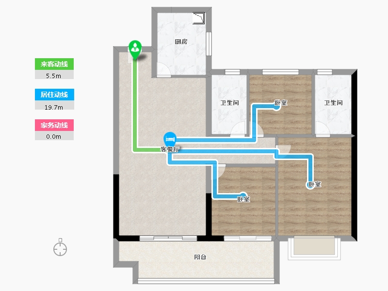 福建省-莆田市-联发世茂云图-90.00-户型库-动静线