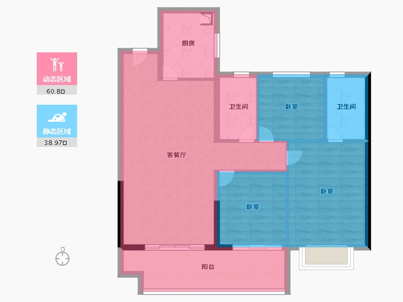 福建省-莆田市-联发世茂云图-90.00-户型库-动静分区