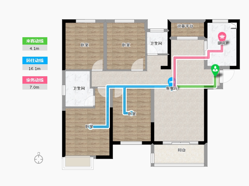 安徽省-合肥市-宝能城-110.59-户型库-动静线